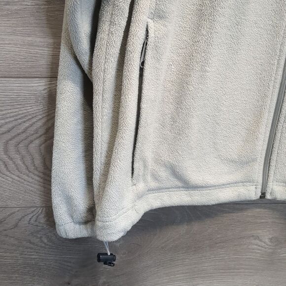 Columbia Khaki Fleece Full Zip Jacket Men's Size Large - Picture 4 of 9